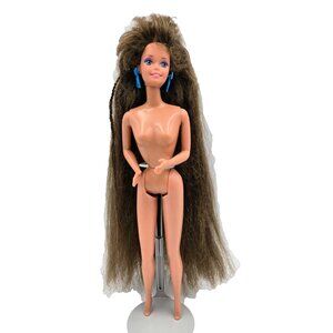 Vintage Totally Hair Barbie Doll Brunette 1992 1117 Mattel Nude Vintage Read